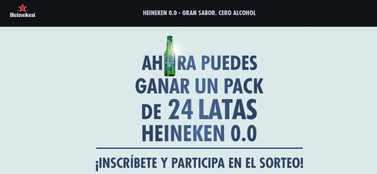 Heineken sortea 140 pack de 24 latas y regala 3000 cupones de descuento.