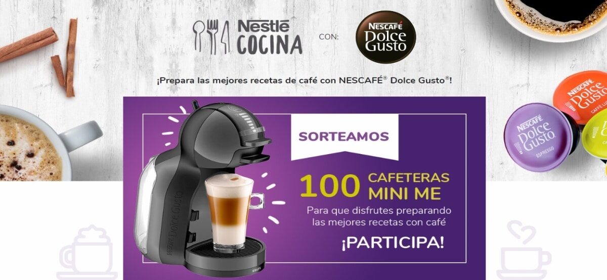 Gana una de las 100 Mini cafeteras de la promoción Nescafé Dolce Gusto