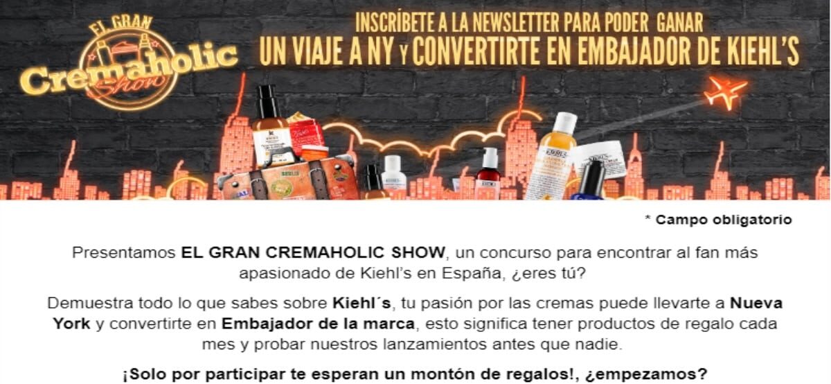 Kiehl’s Te Invita A Participar En La Promoción Cremaholic Show Que Sortea Un Viaje A New York Para 2