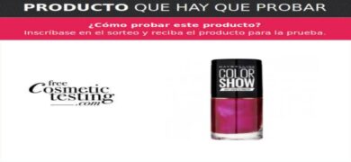 Promoción De Free Cosmetic Testing Para Probar Gratis Maybelline Color Show 60 Segundos.