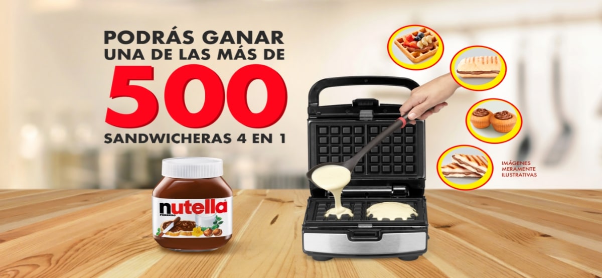 Gana Fabulosas Sandwicheras Comprando Nutella