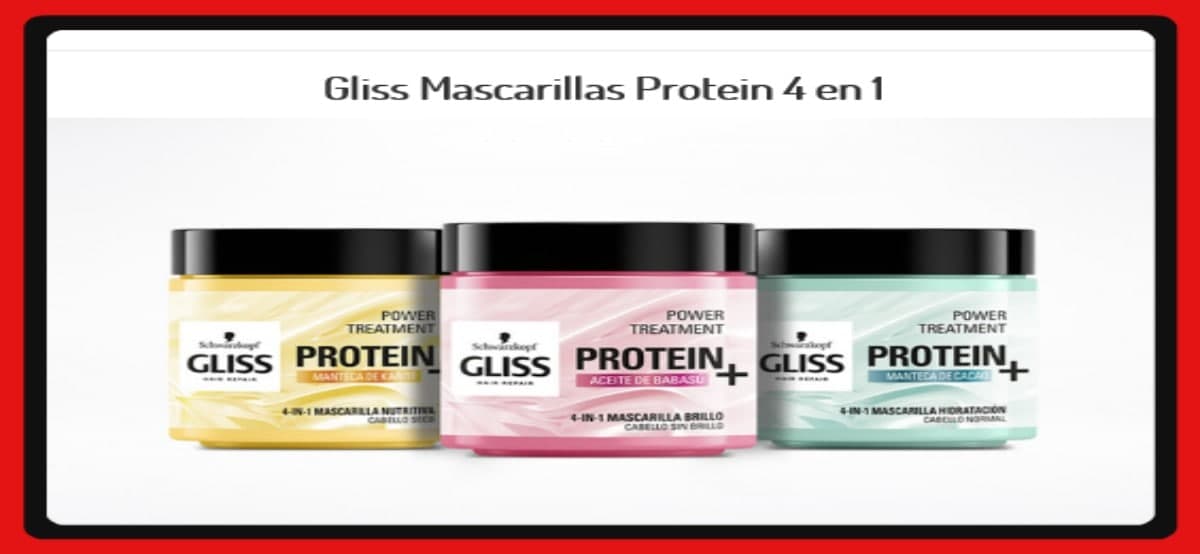 Prueba Gratis La Mascarilla Con Proteínas 4 En 1 De Gliss