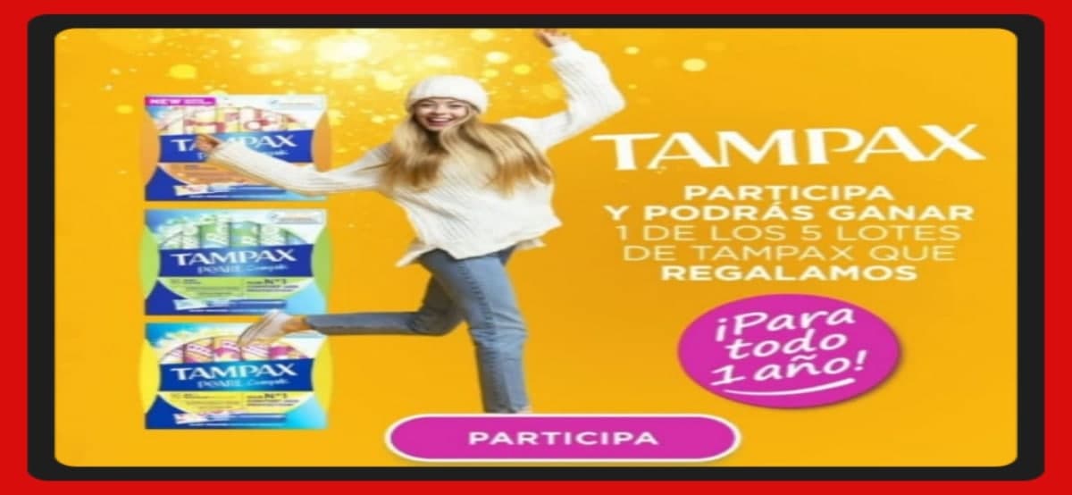 Tampax Para 1 Año Gratis