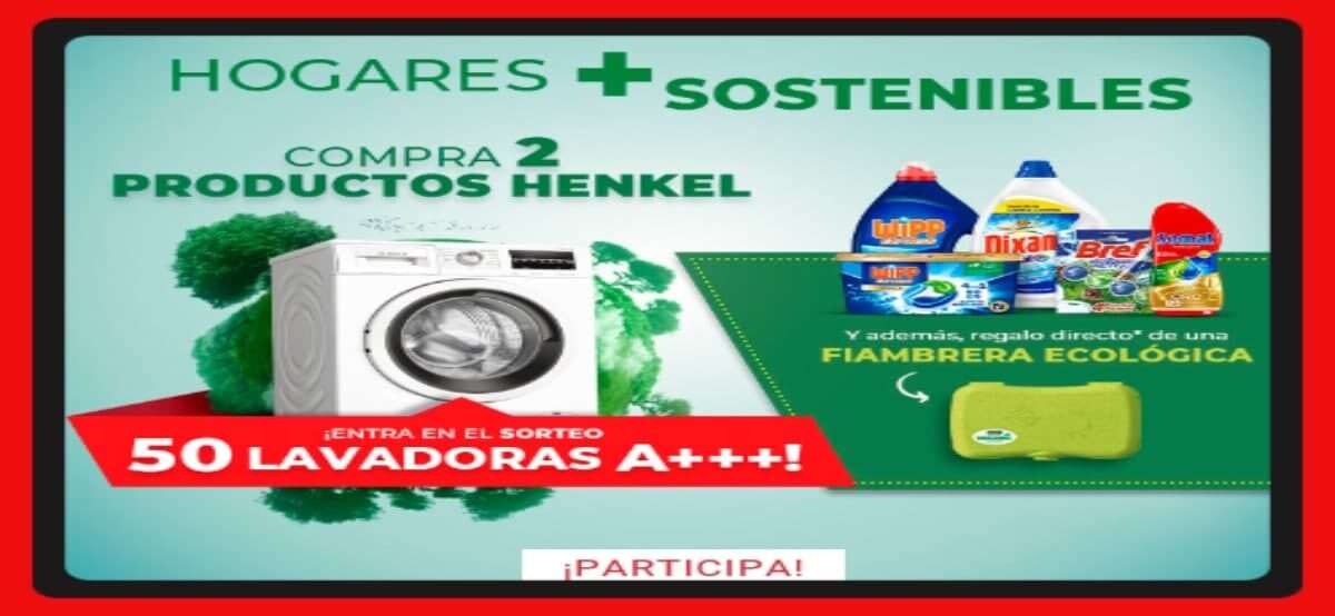 Participa En El Sorteo De Henkel Y Consigue Fiambreras Ecológicas Y Lavadoras