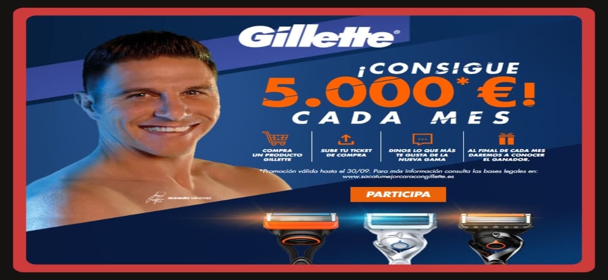 Consigue 5000€ Con Gillette