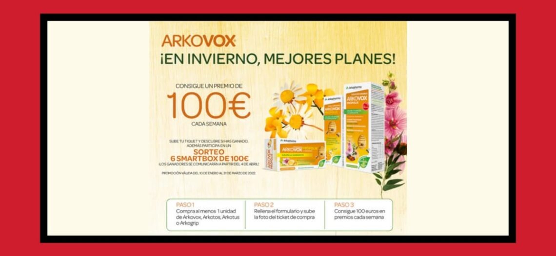Arkopharma Reparte 6 Smartbox Y 12 Premios Valorados En 100€