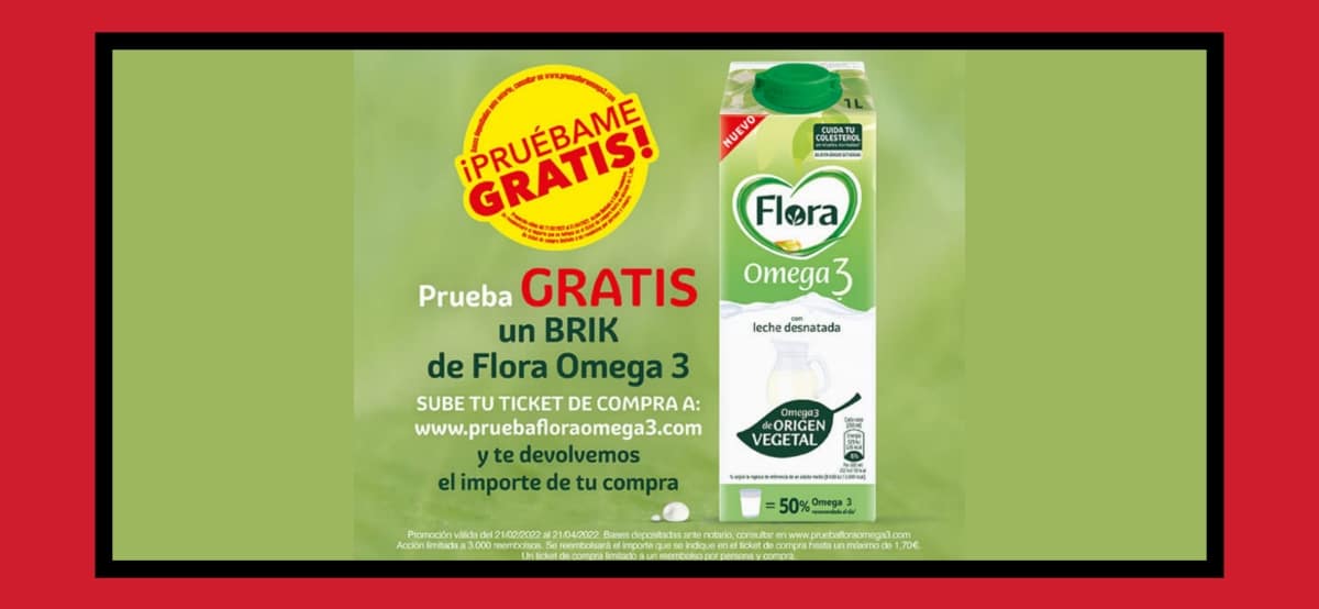 Flora Omega 3 ofrece reembolsos