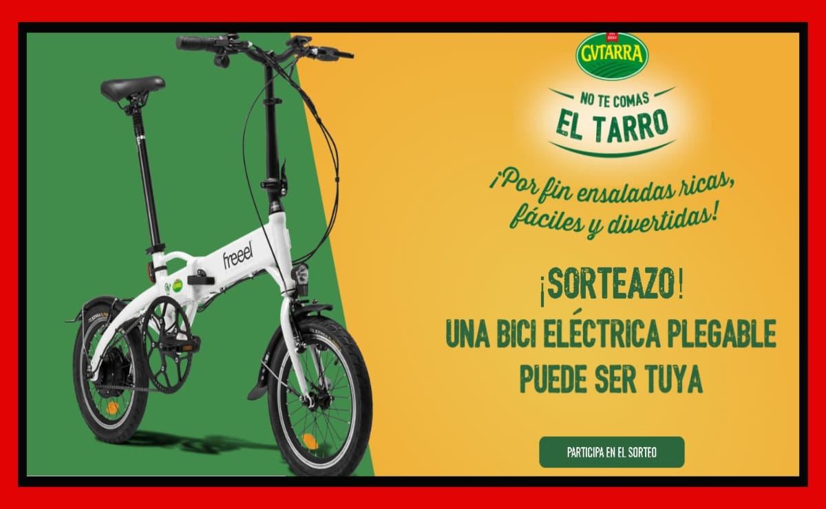 Consigue 1 bicicleta eléctrica Freel con Gvtarra