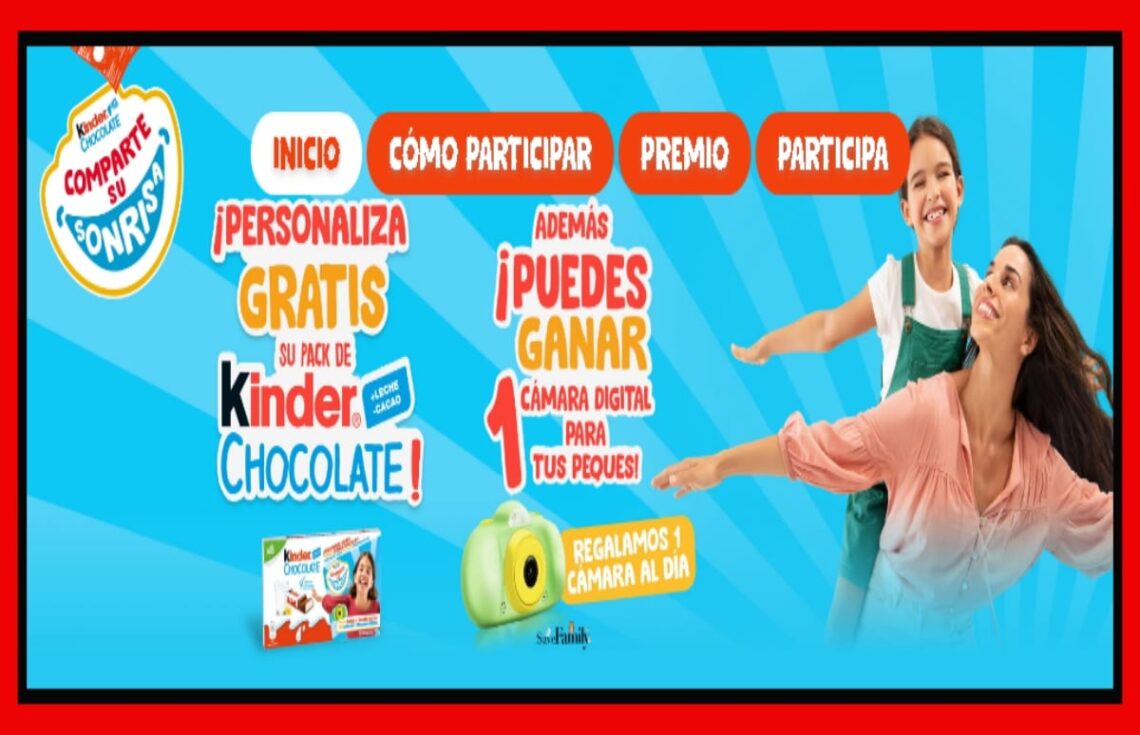 Personaliza tu pack de Kinder y consigue camaras digitales
