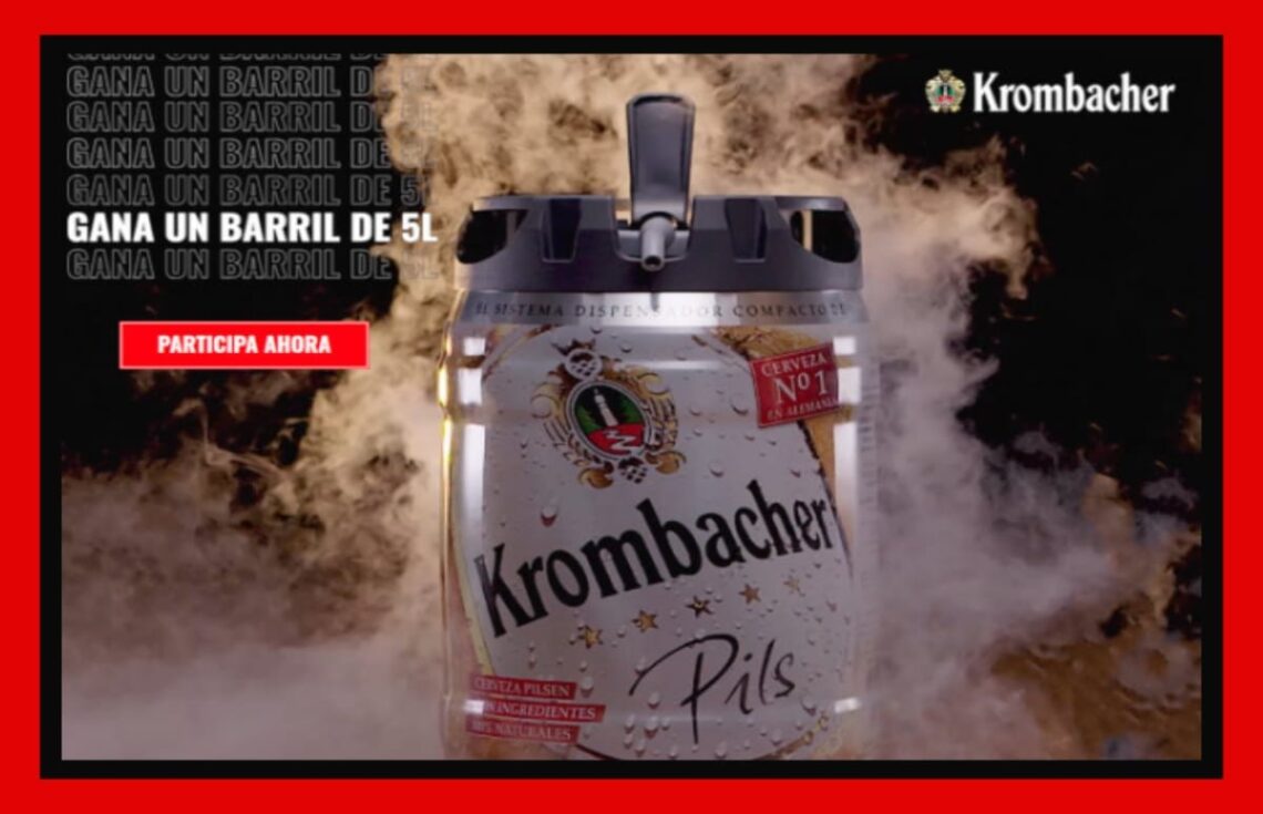 Krombacher sortea barriles de 5 litros