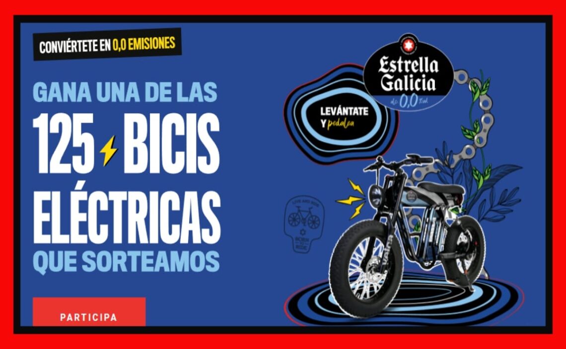 Consigue bicicletas electricas con Estrella Galicia