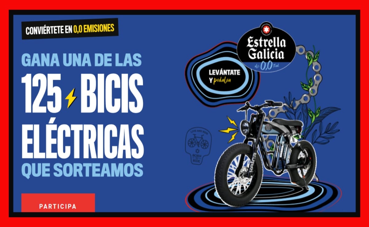 Consigue bicicletas eléctricas con Estrella Galicia