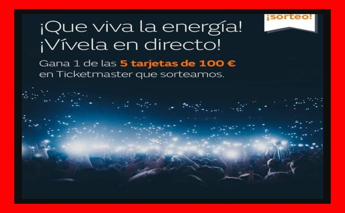 Naturgy reparte tarjetas de 100 euros para ticketmaster