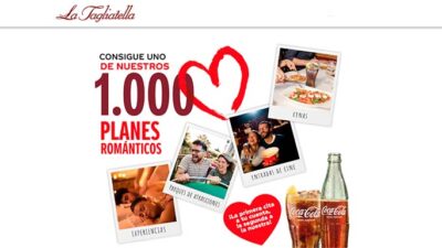 Planes romanticos en La Tagliatella con regalos especiales