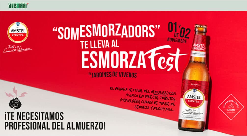 Disfruta del Esmorzafest con Amstel