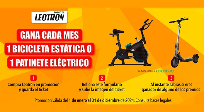 Gana una bicicleta o un patinete con Leotron