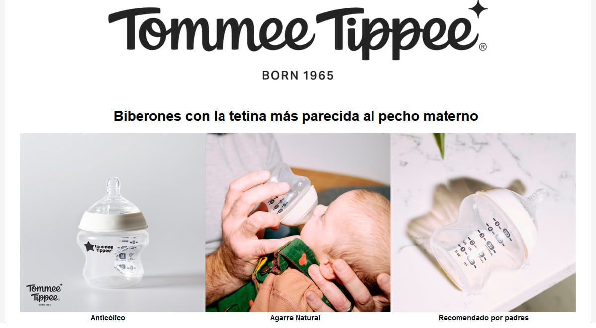 Obtén un biberón Tommee Tippee de forma gratuita