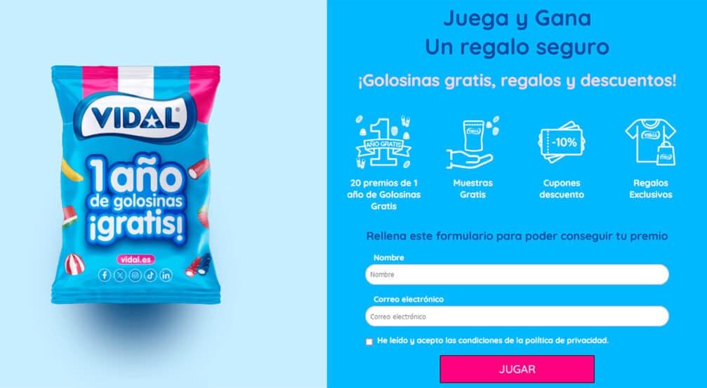 Regalos garantizados con Golosinas Vidal