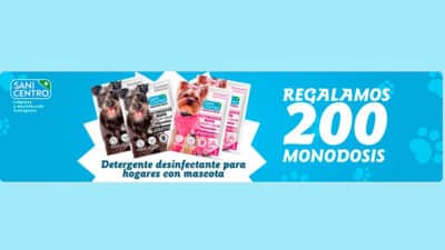 Sanicentro regala monodosis de detergente para mascotas