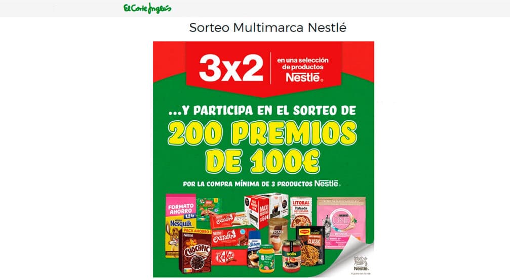 Sorteos y concursos recientes de El Corte Ingles